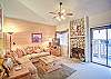 Split-level, 2 bedroom, 2 bath, that can sleep 7, walk to ski area.