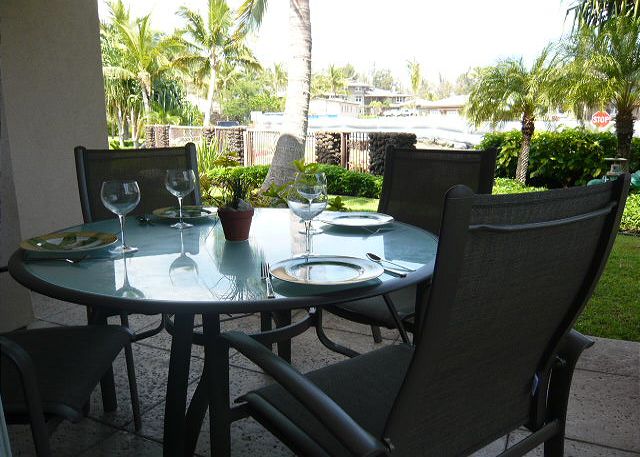 Dine on the lanai for a relaxing evening.