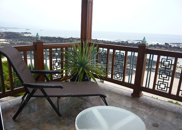 Lanai over looking the water.