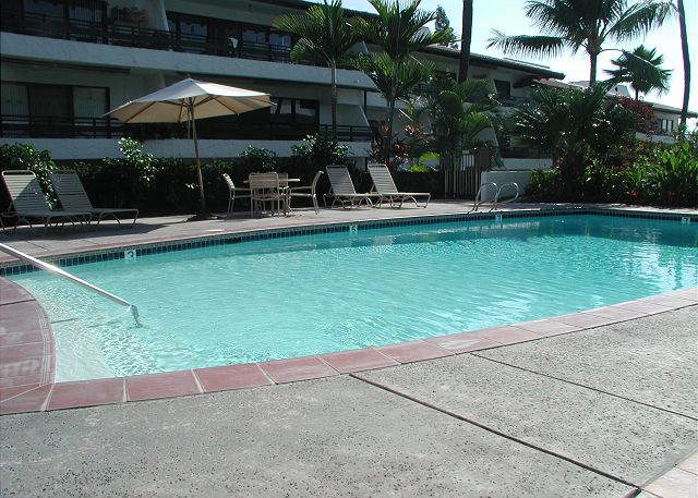 Fresh water pool just steps from the condo