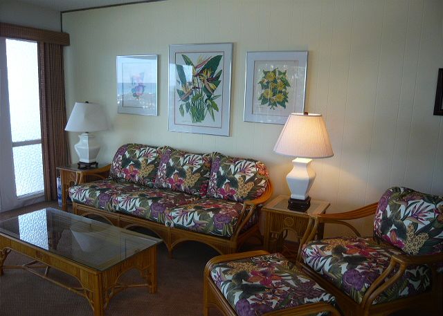 Newly tropical furnished living room.
