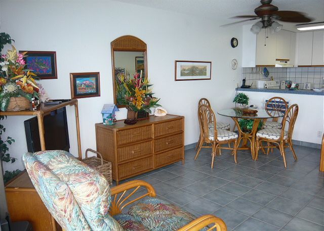 Living/kitchen area.
