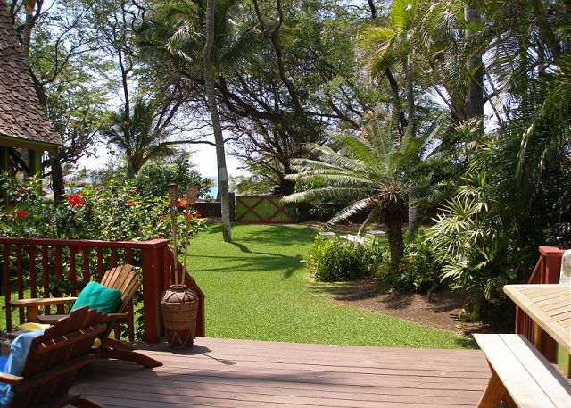 Back yard off the deck, just steps from the water.