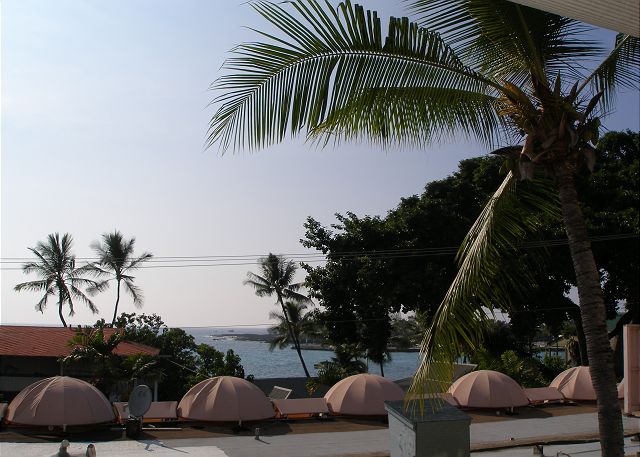 View of the Kailua Pier from the lanai.