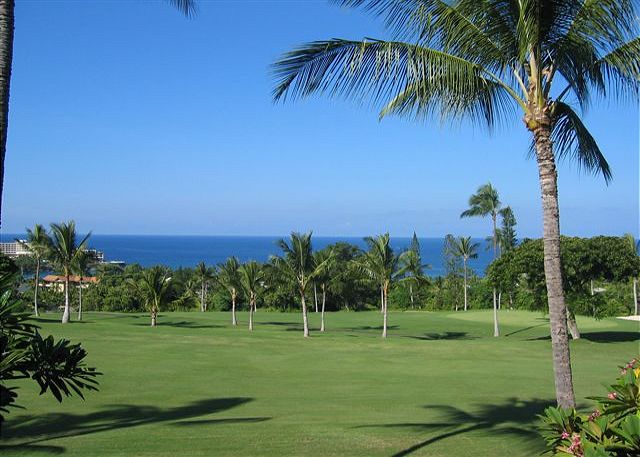 Lanai view of fairway and ocean