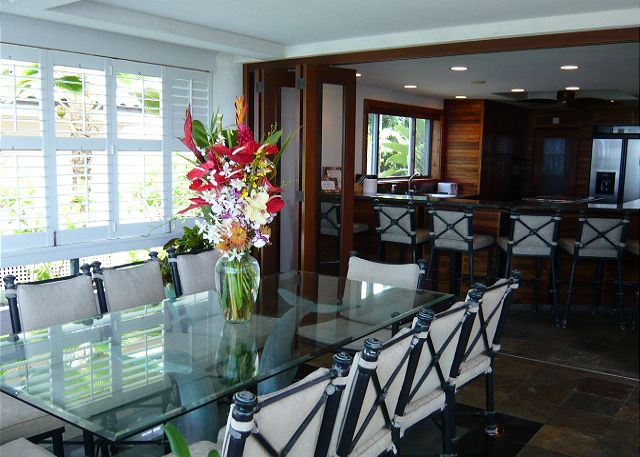 Sun room with an ocean view.
