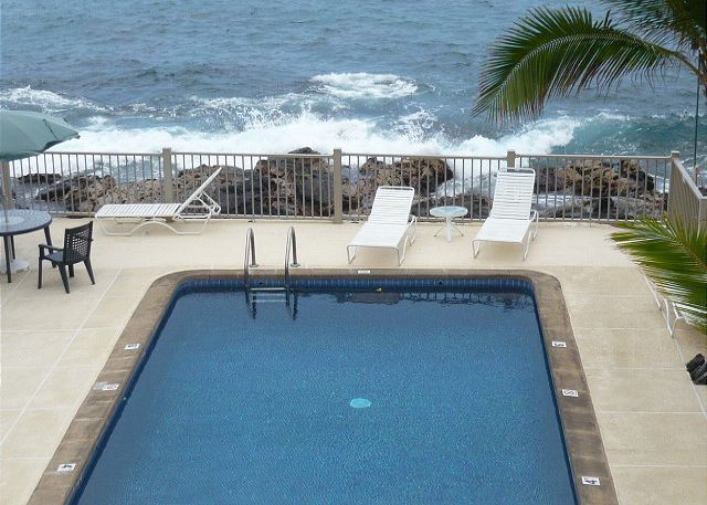 View of the pool from the lanai.