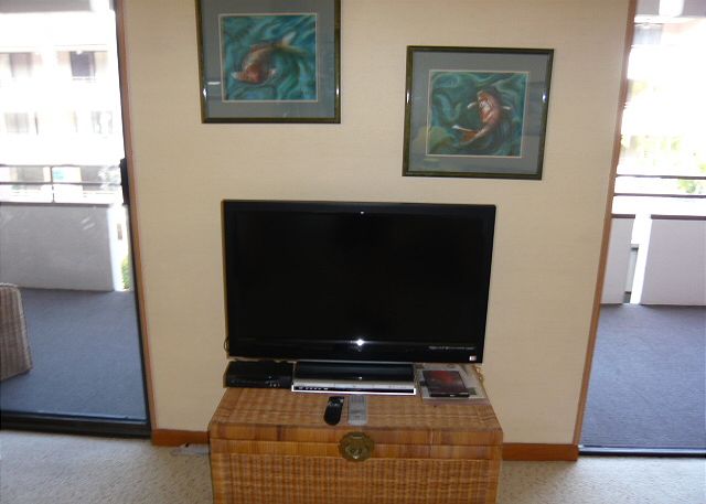 Flat screen TV in the living room.