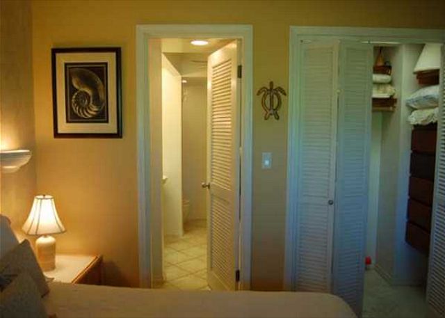 Bedroom has a seperate walk thru into the bathroom
