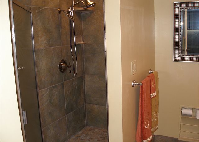 New shower with hall access