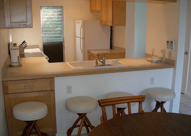 Dining room into the kitchen.