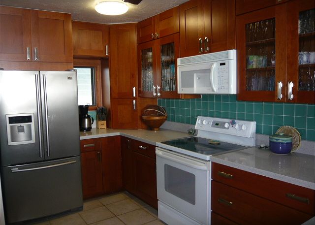 Fully equipped kitchen with an ocean view & it was just totally 