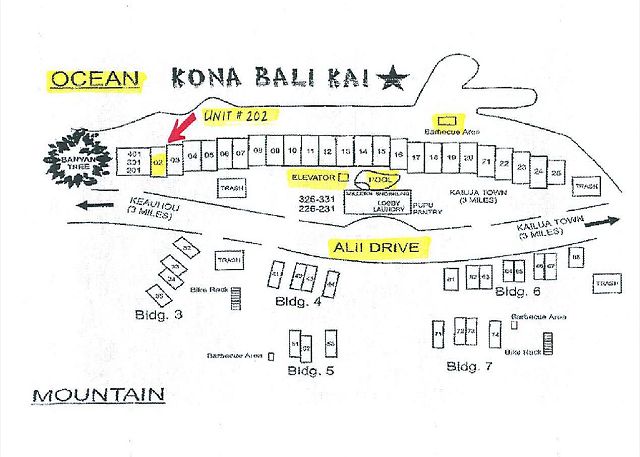 Kona Bali Kai Site Map