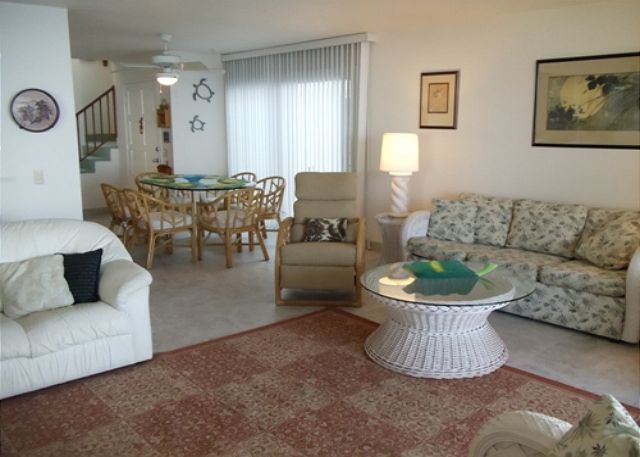 Living room into the dining room.