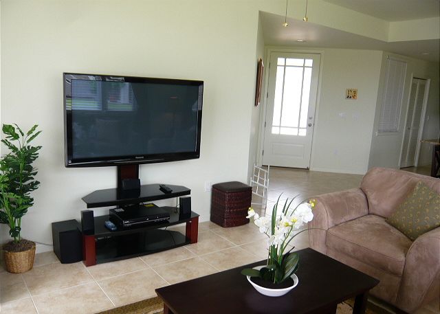 50\" Plasma Screen TV with digital cable, DVD Player, & Home Thea