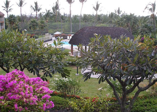 The pool is a short distance from your lanai