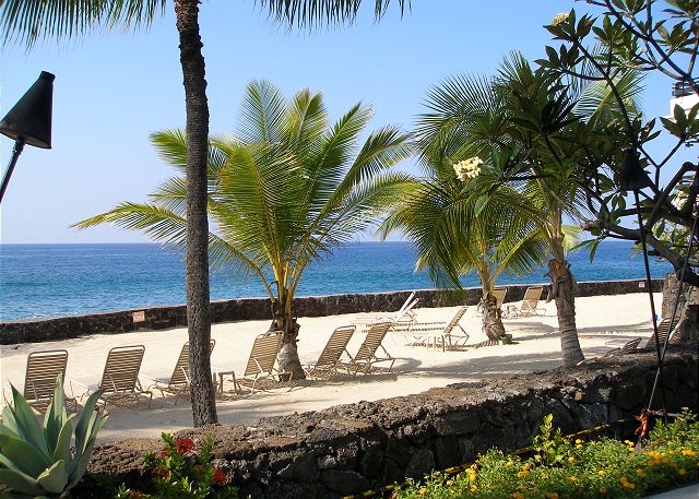 Beach area near the salt water pool