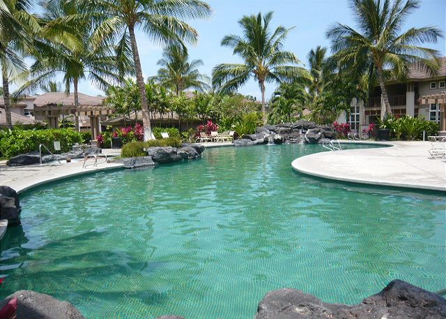 One of two pools at this complex.