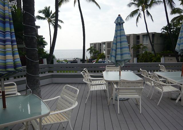BBQ area with am ocean view
