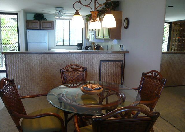 Dining room into the kitchen.