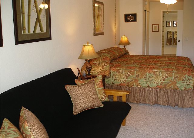 Futon in bedroom