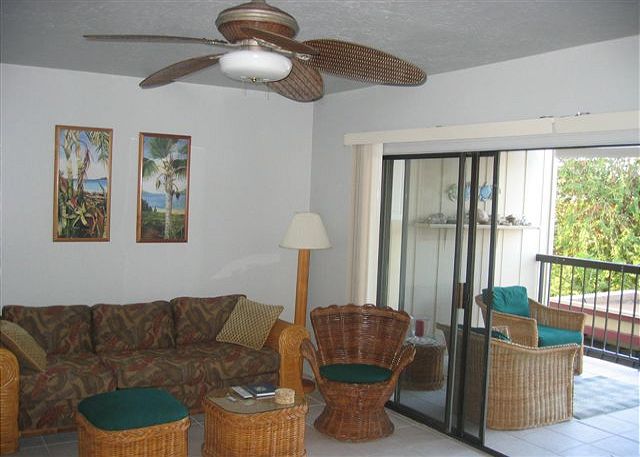 Ocean view from the living and lanai area