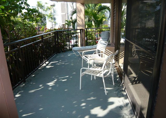 Lanai area off the master bedroom.