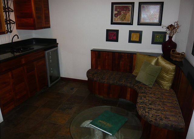 Wet bar off the kitchen.