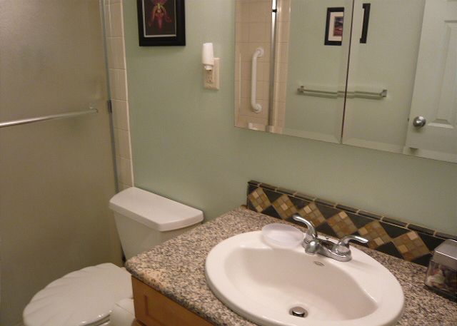 New granite in the bathroom