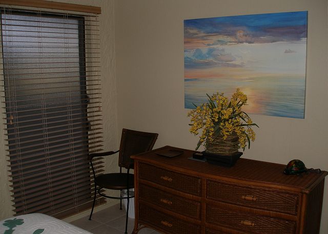 New furnishings in the bedroom.