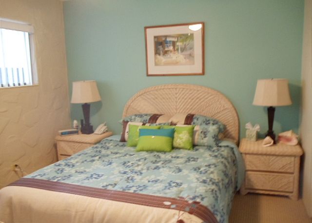 Bedroom with  queen bed.