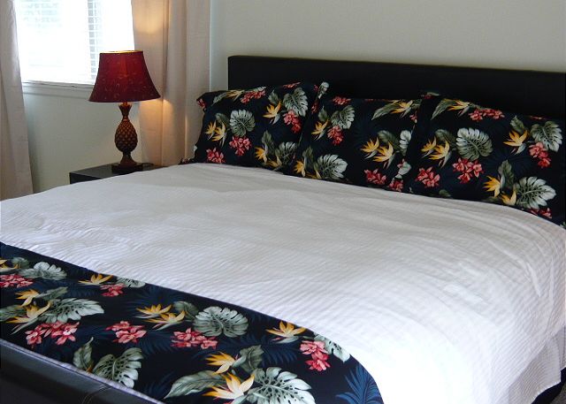 Master Suite with preimum Vera Wang bed, luxury linens & down pi