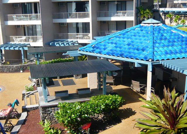 BBQ area near the pool.