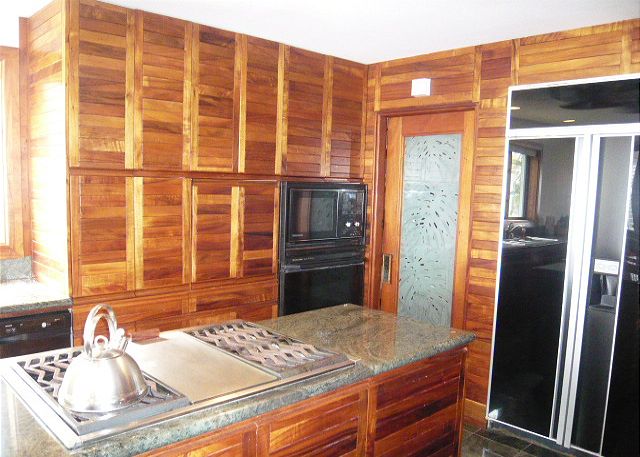 Koa wood through-out this kitchen.