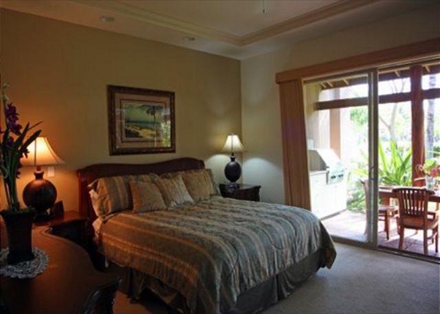 Master bedroom with an anjoining lanai.