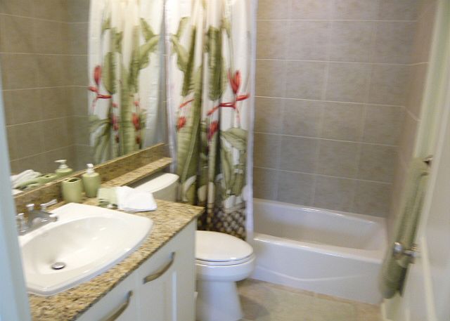 Bathroom off the second bedroom.