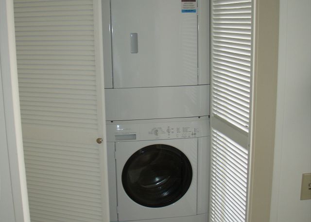 Full sized washer/dryer in the unit.