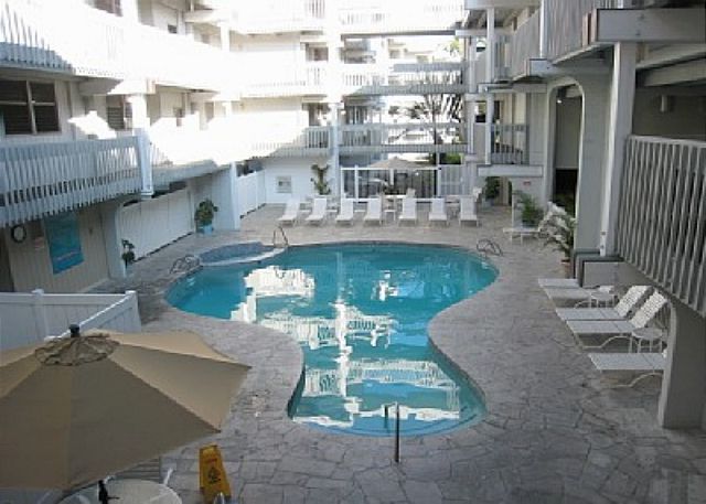 Pool & spa at the Bali Kai complex.