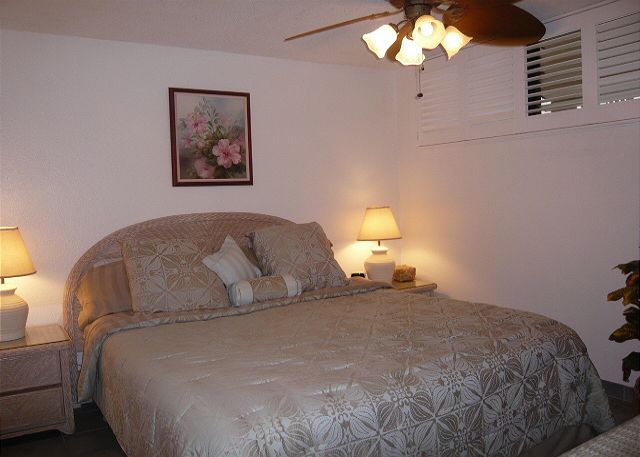 Bedroom with a king bed.