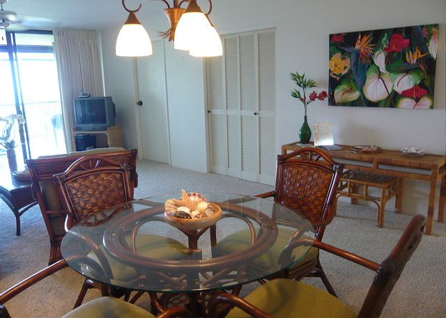 The tropics surrounds you in this over-sized comfortable condo.