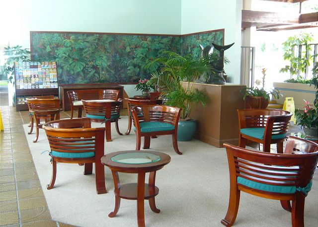 Area near the pool for shade and relaxation.