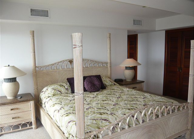 One of the master suites with a ocean front view.