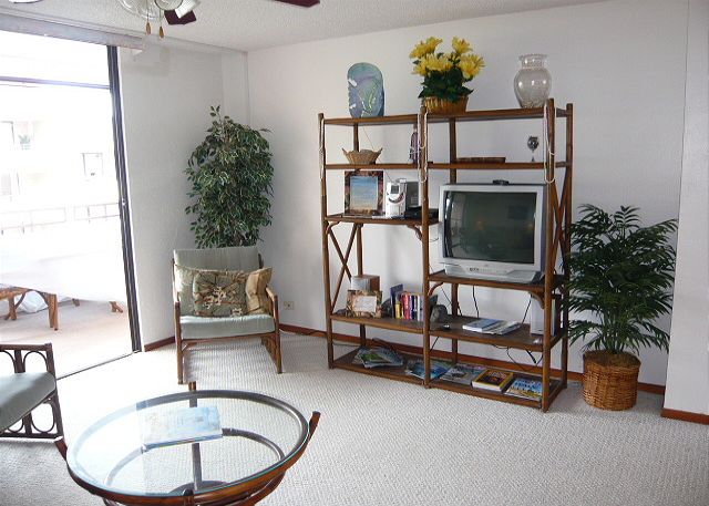 Entertainment area in the living room.