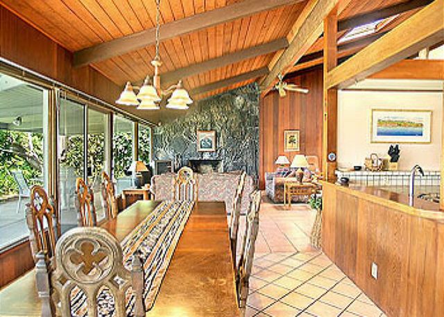 Dining/Living room with pool and ocean views