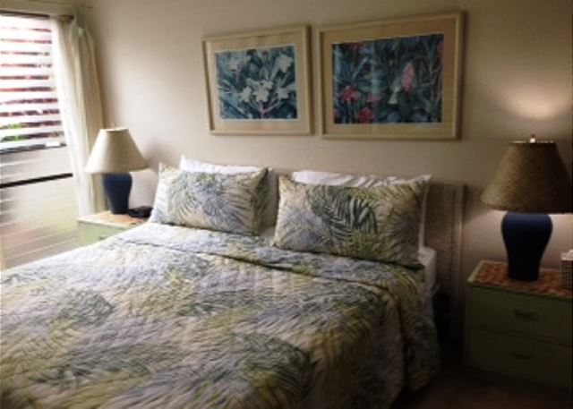 Master bedroom with adjoining master bathroom