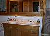 Main floor bathroom with double sinks
