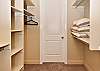 Enjoy walking into this large and spacious closet located next to the Main Bathroom. 