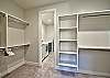 Plenty of room for storage during your stay in the spacious master closet.