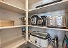 This large pantry is filled with appliances that will make  you feel like your at home. Try out the instant pot for quick easy meals!