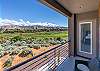 Located off the upstairs master bedroom this beautiful balcony has a view of the red mountains and 18th Fairway on The Ledges Golf Course.
